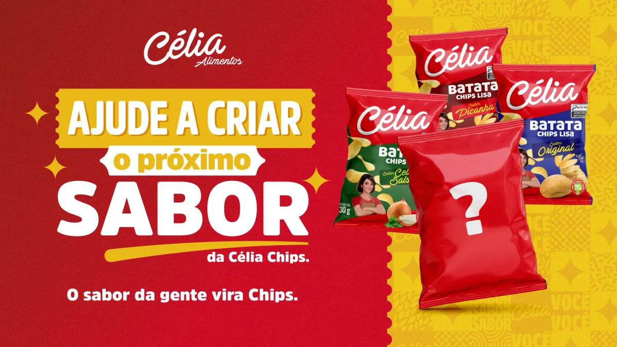 Célia Alimentos. Ajude a criar o próximo sabor da Célia Chips.